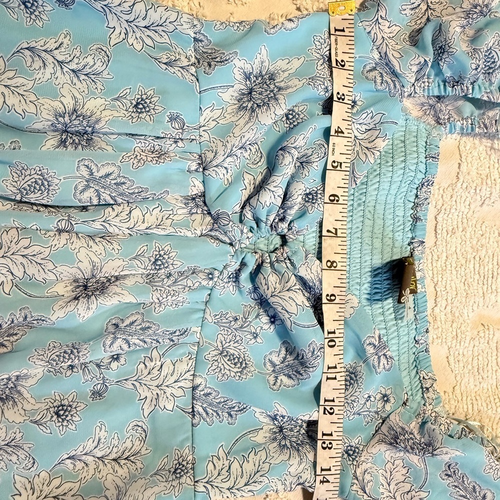 Taylor Light Blue Textured Dress Size 4 - Picture 10 of 11